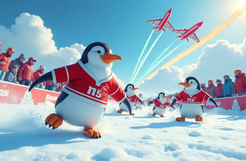 Penguins vs. Jets: Nature Meets Technology at the 2024 Winter Games